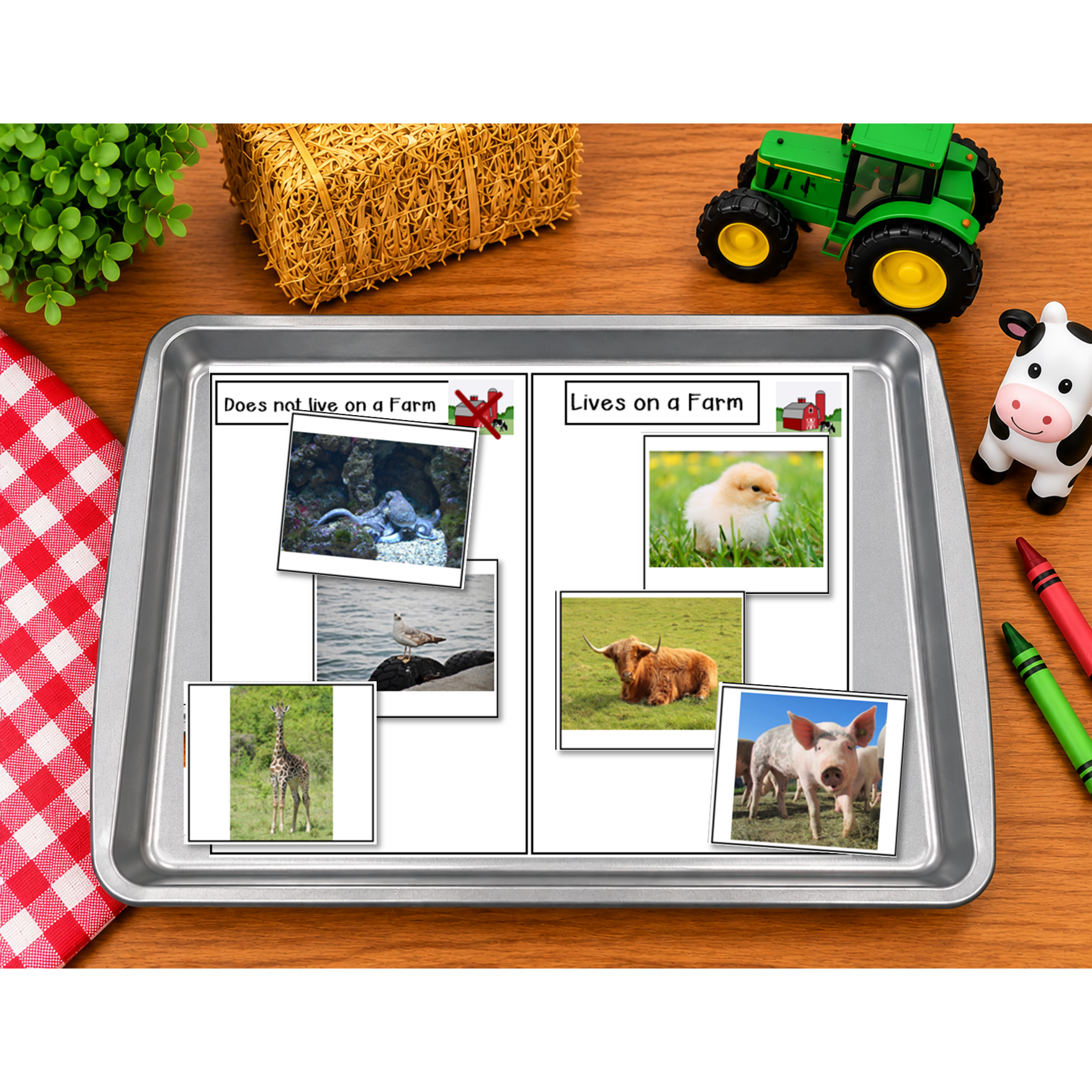 Farms Tractor Literacy Math Activities | Stations Autism | Special Education AAC