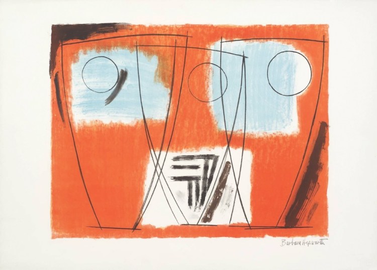 Three Forms 1969 by Dame Barbara Hepworth 1903-1975