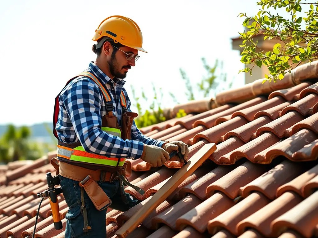 Couvreur professionnel Grasse installant tuiles terre cuite toiture Les Moulins Châteauneuf 06 - Riviera Azur Couverture