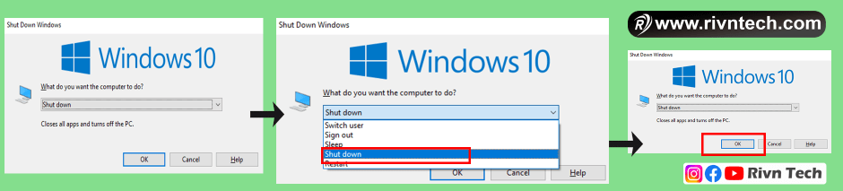 Shortcut Key से Shutdown करें