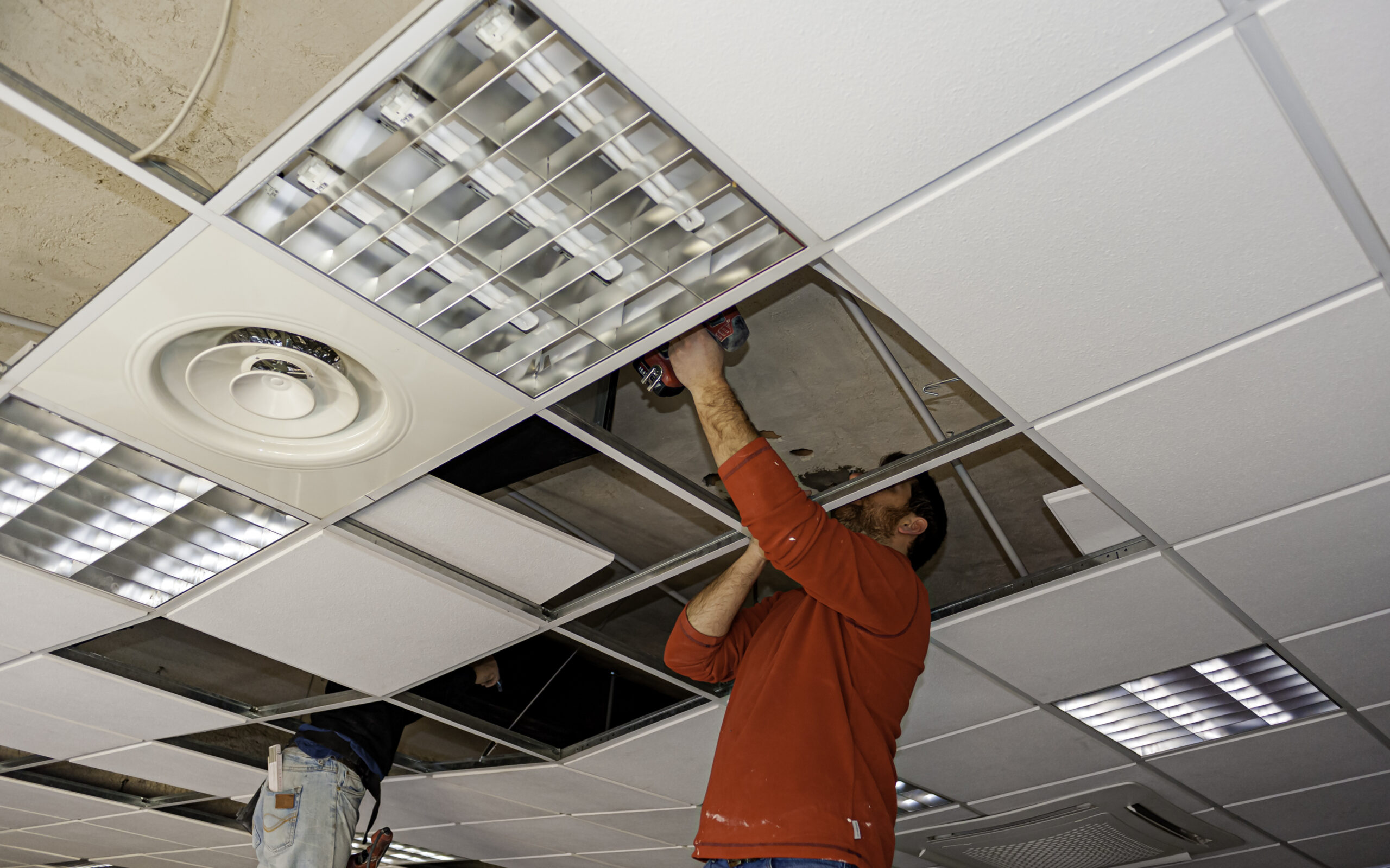 Drop Ceiling Installation RI Ceiling Tile Installation