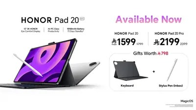 HONOR Pad 20 tablet with paper-like display and desktop productivity features