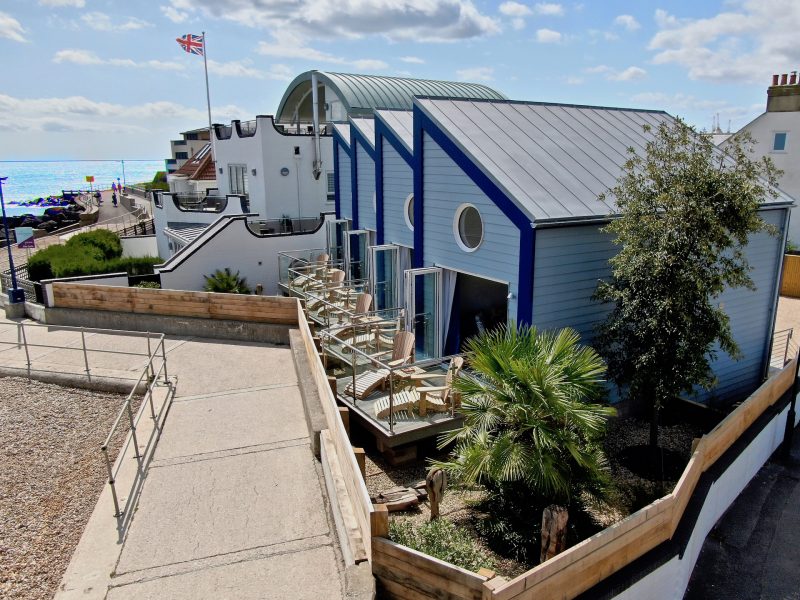 Beach Huts view to the sea