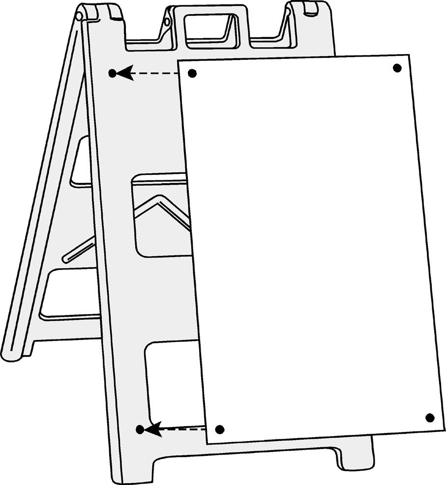  M T Displays Street Signpro Board A Frame Sidewalk Curb Sign Folding Portable Double Sided Display Sandwich Board 24x36 Poster Display White Office Products Standard Tuff Smoke 3 Ft.