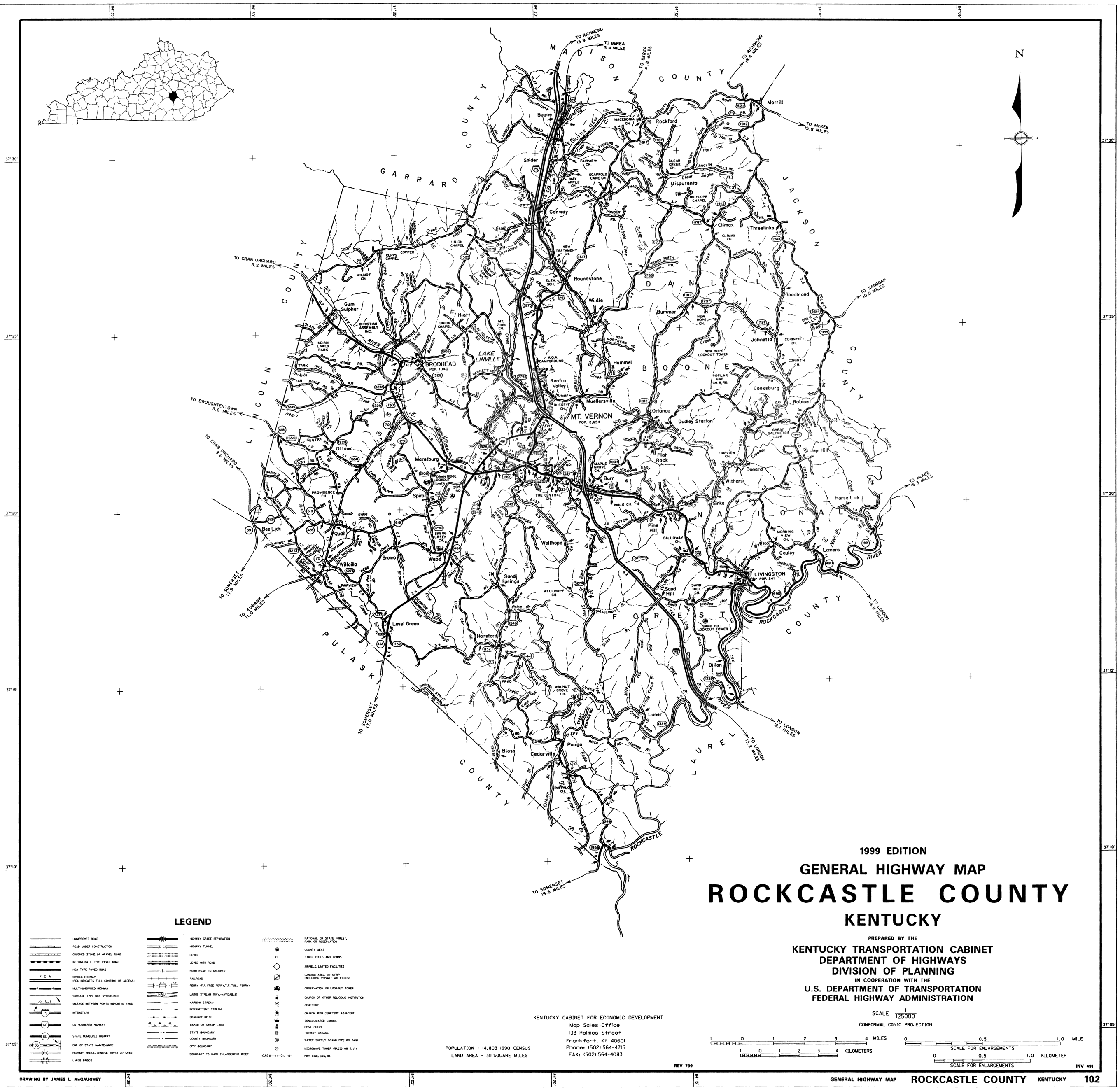 RKC Library Rockcastle County Map.