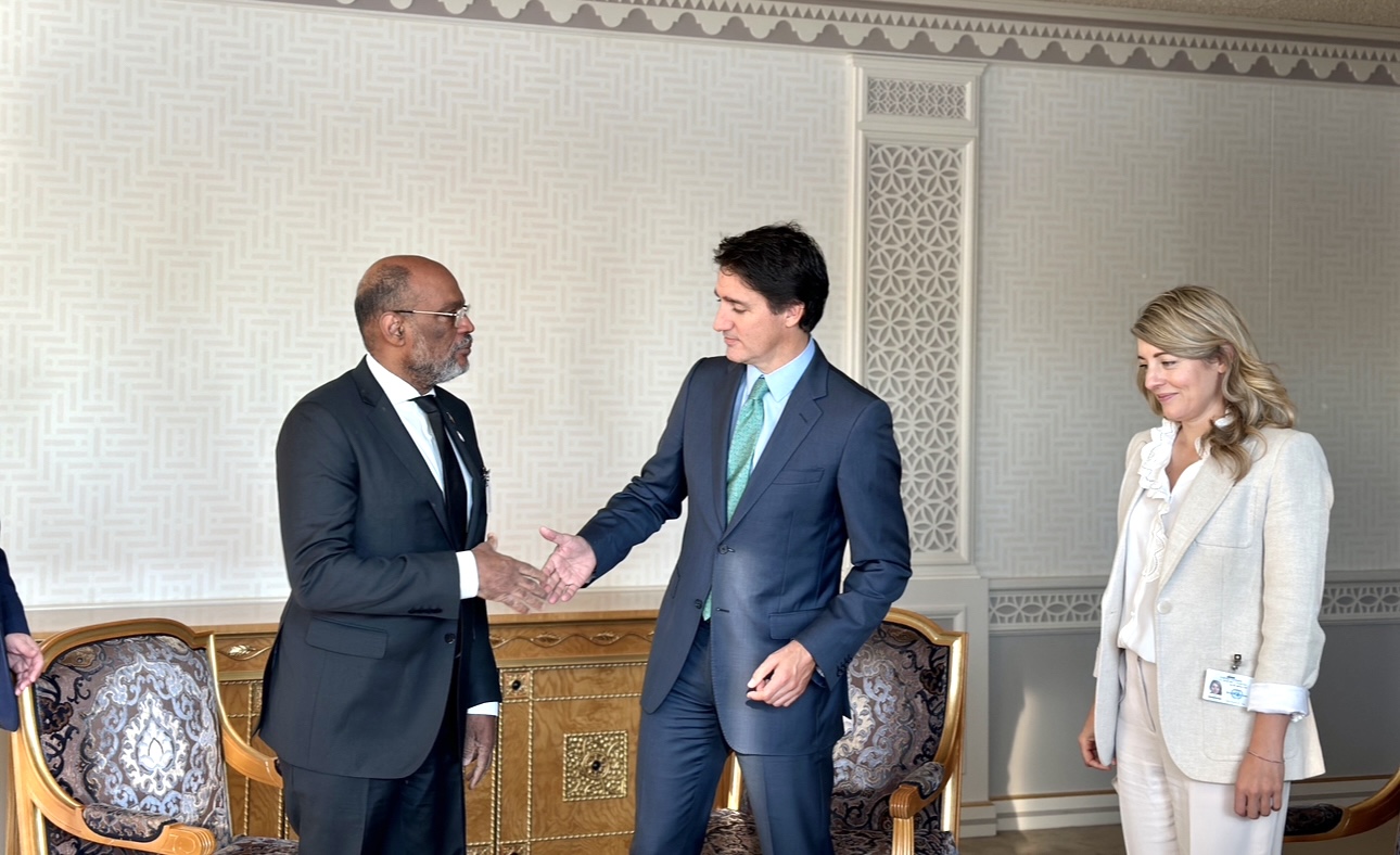 New York: Ariel Henry rencontre Justin Trudeau