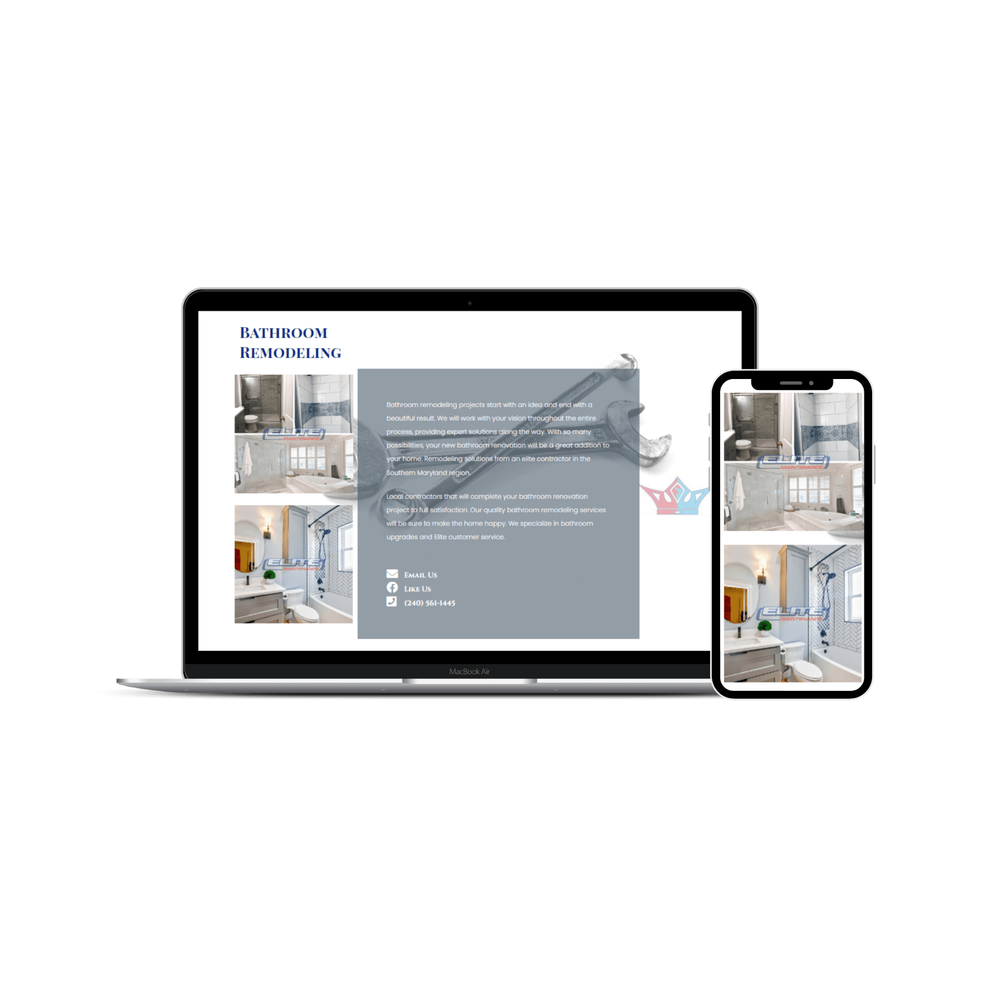 General Contractor Website Design Elite Maintenance