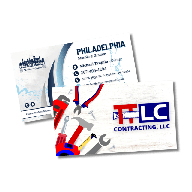 business card template examples contractor granite
