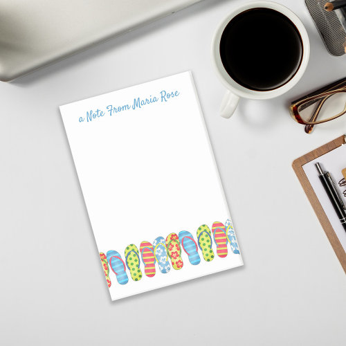 Top 10! Cute Modern Flip Flops Stylish Script  Post-it Notes