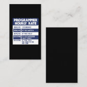 Funny programmer hourly rate computer it coder business card