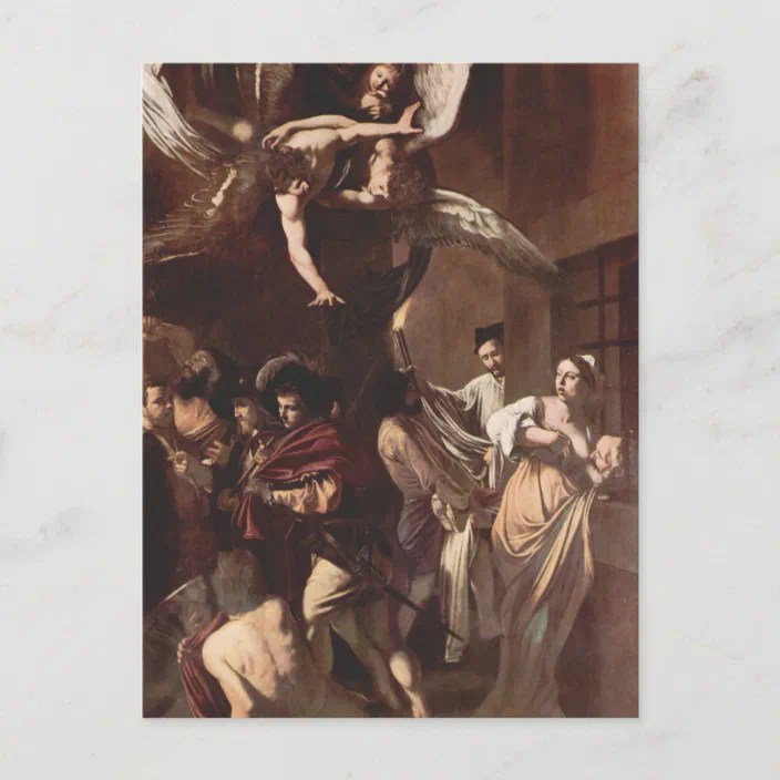 The Seven Works Of Mercy By Caravaggio Postcard Zazzle Com