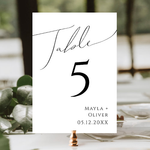 Review Whimsical Minimalist Script | table number