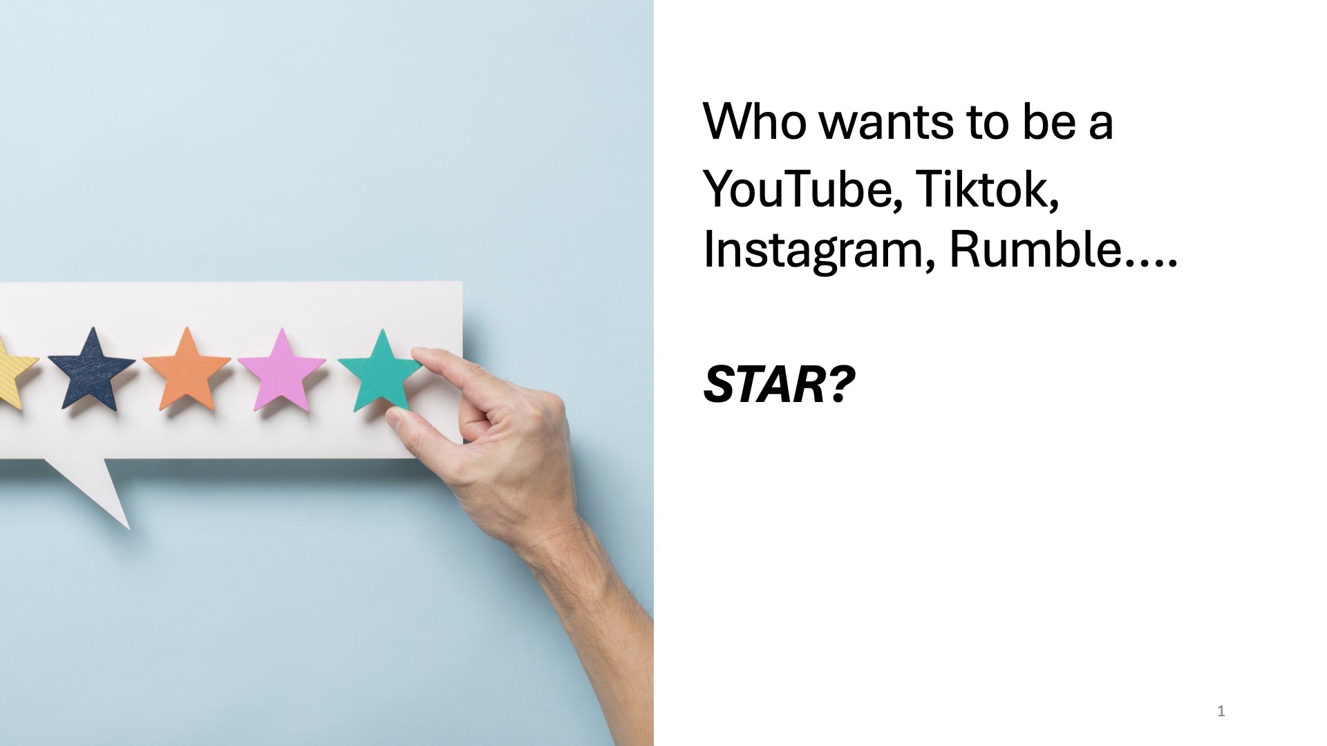 Do you want to be a YouTube Star?
