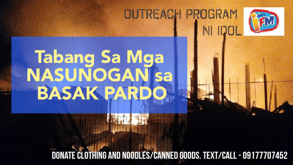 Outreach Program Ni iDOL: Tabang Sa Mga Biktima sa Sunog