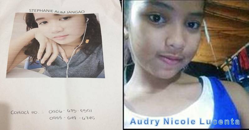 Duha ka babayeng menor de edad, missing