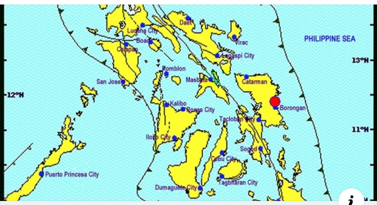 6.2 nga linog sa Eastern Samar ginpasaka sang PhiVolcs sa 6.5, Binalbagan ara sa Intensity III