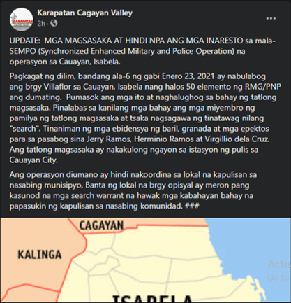 Pag-aresto sa Tatlong Magsasaka, ‘Planted’ ayon sa Grupong Karapatan