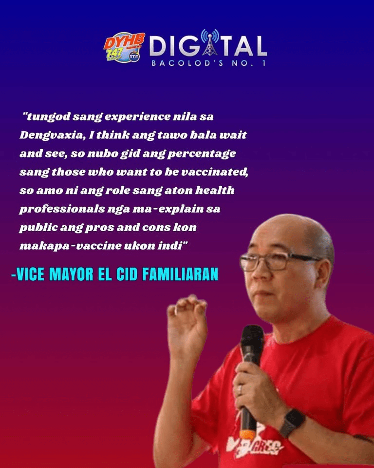 Numero sang mga Bacolodnon nga luyad magpabakuna kontra covid-19 manubo suno kay VM Familiaran