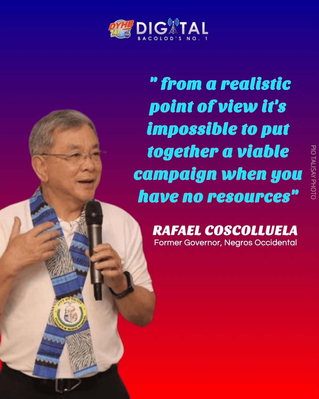Anay gobernador sang Negros Occidental wala plano magpadalagan sa 2022