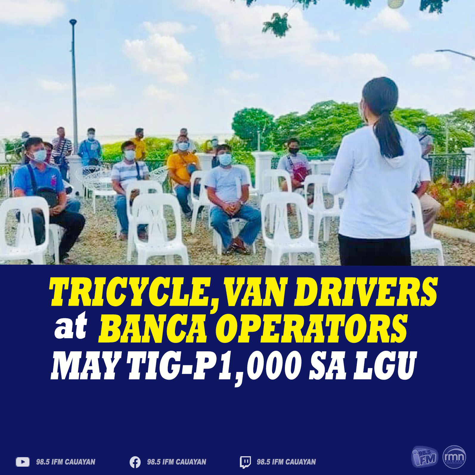 Tricycle, Van Drivers at Banca Operators, Tatanggap ng P1,000