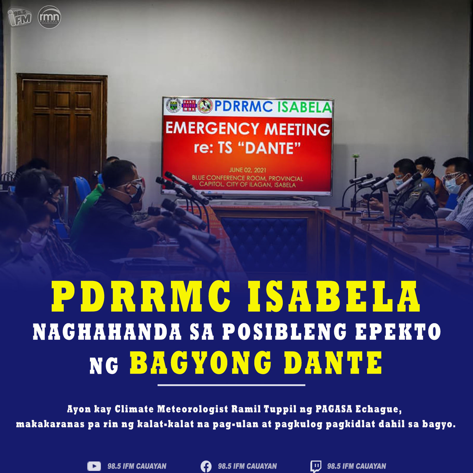 PDRRMC Isabela, Naghahanda rin sa Posibleng Epekto ng Bagyong Dante