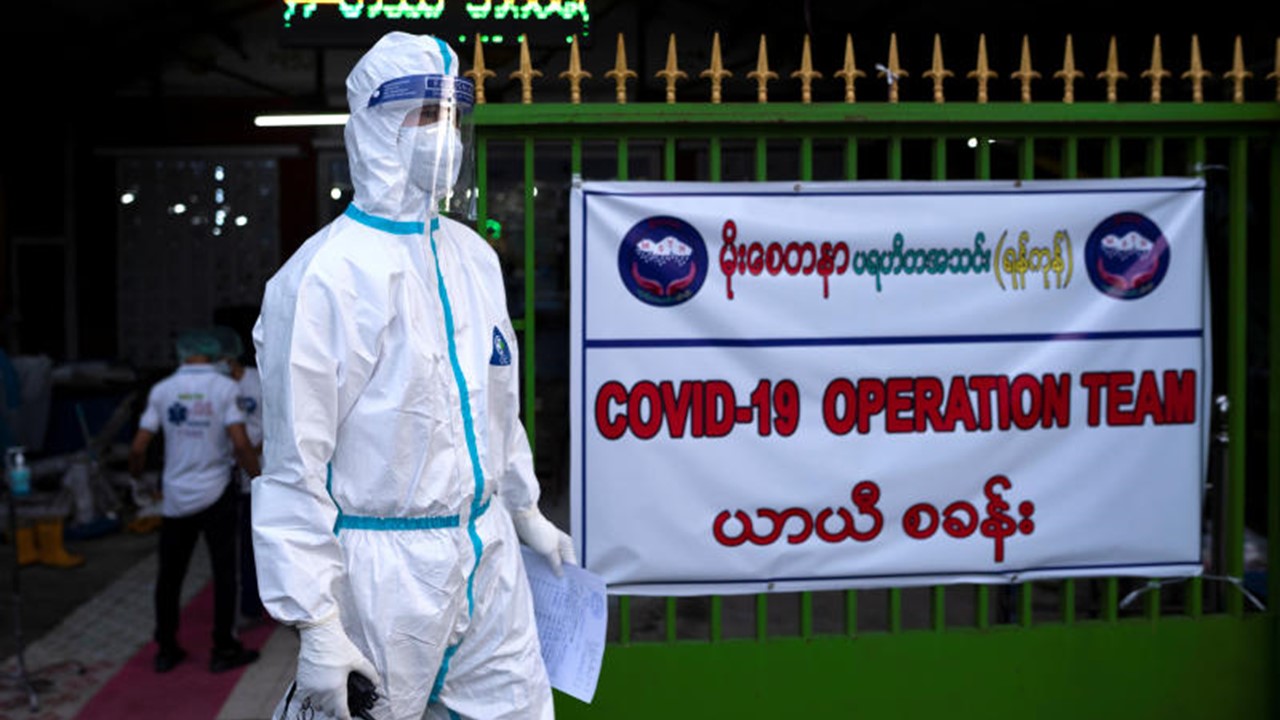 Pinakamataas na kaso ng COVID-19 sa Myanmar, naitala