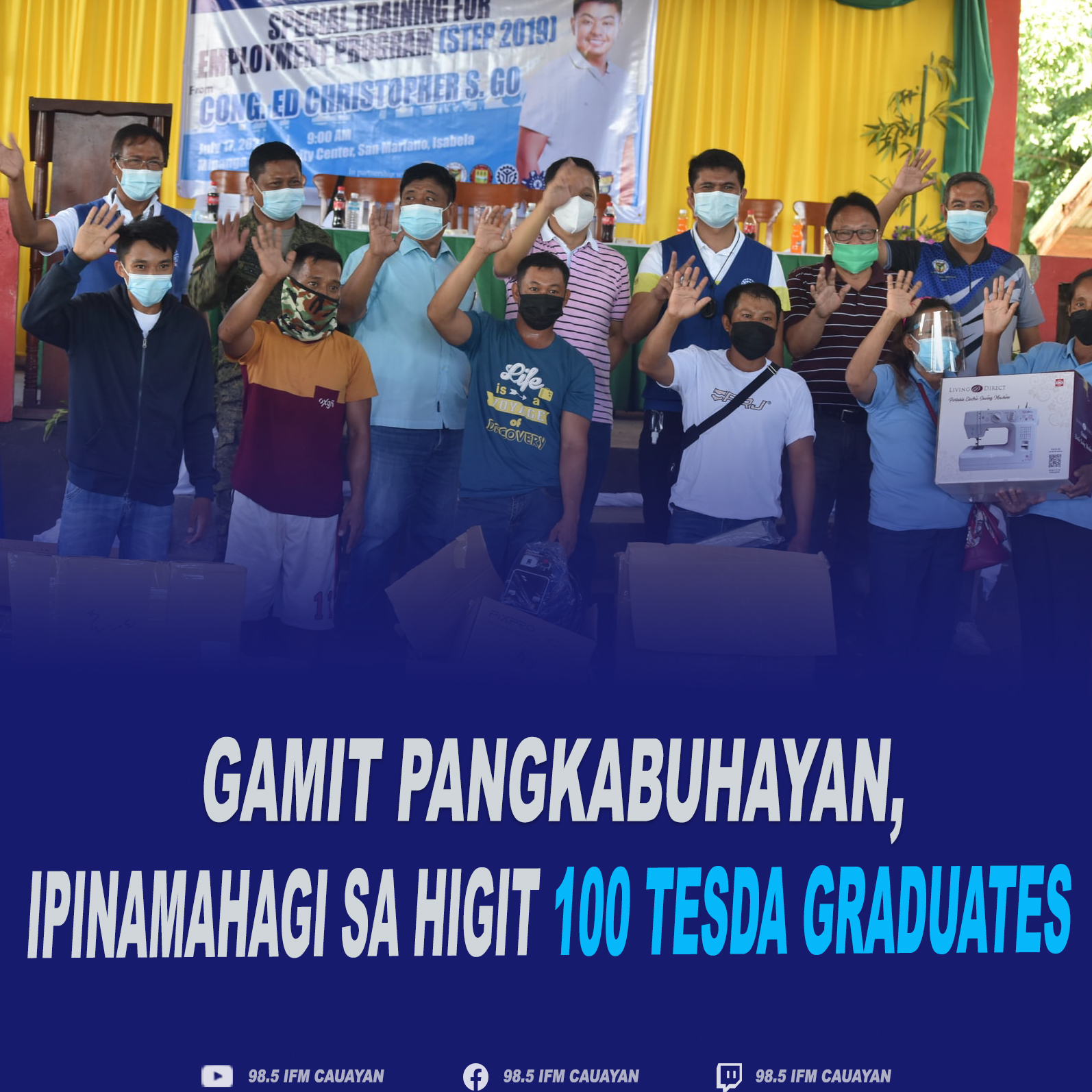 Gamit Pangkabuhayan, Ipinamahagi sa Higit 100 TESDA Graduates