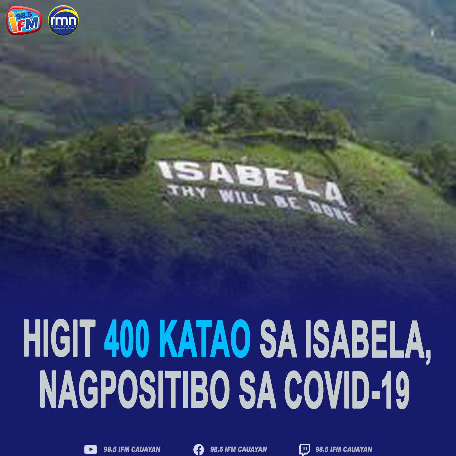 HIGIT 400 KATAO SA ISABELA, NAGPOSITIBO SA COVID-19