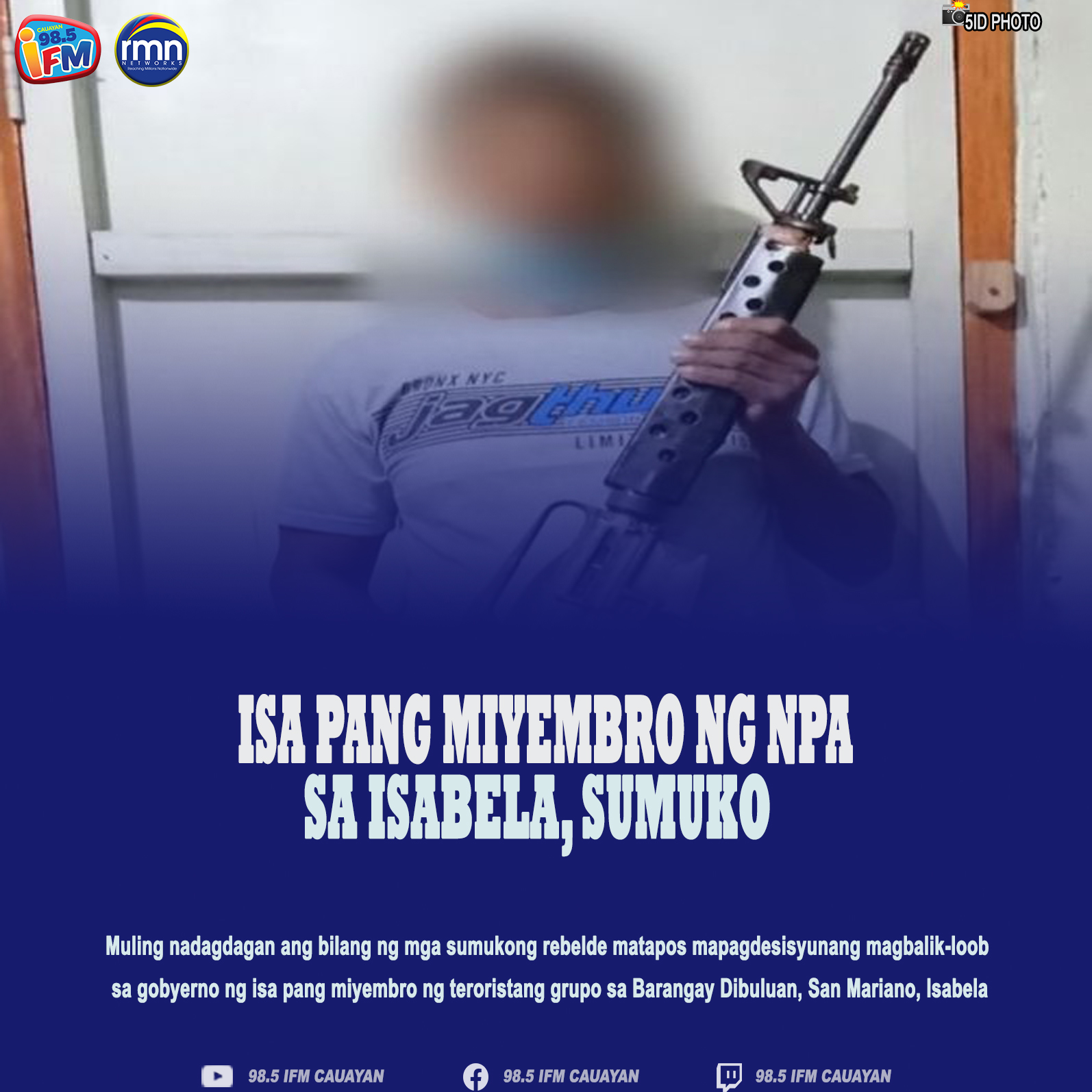 ISA PANG MIYEMBRO NG NPA SA ISABELA, SUMUKO