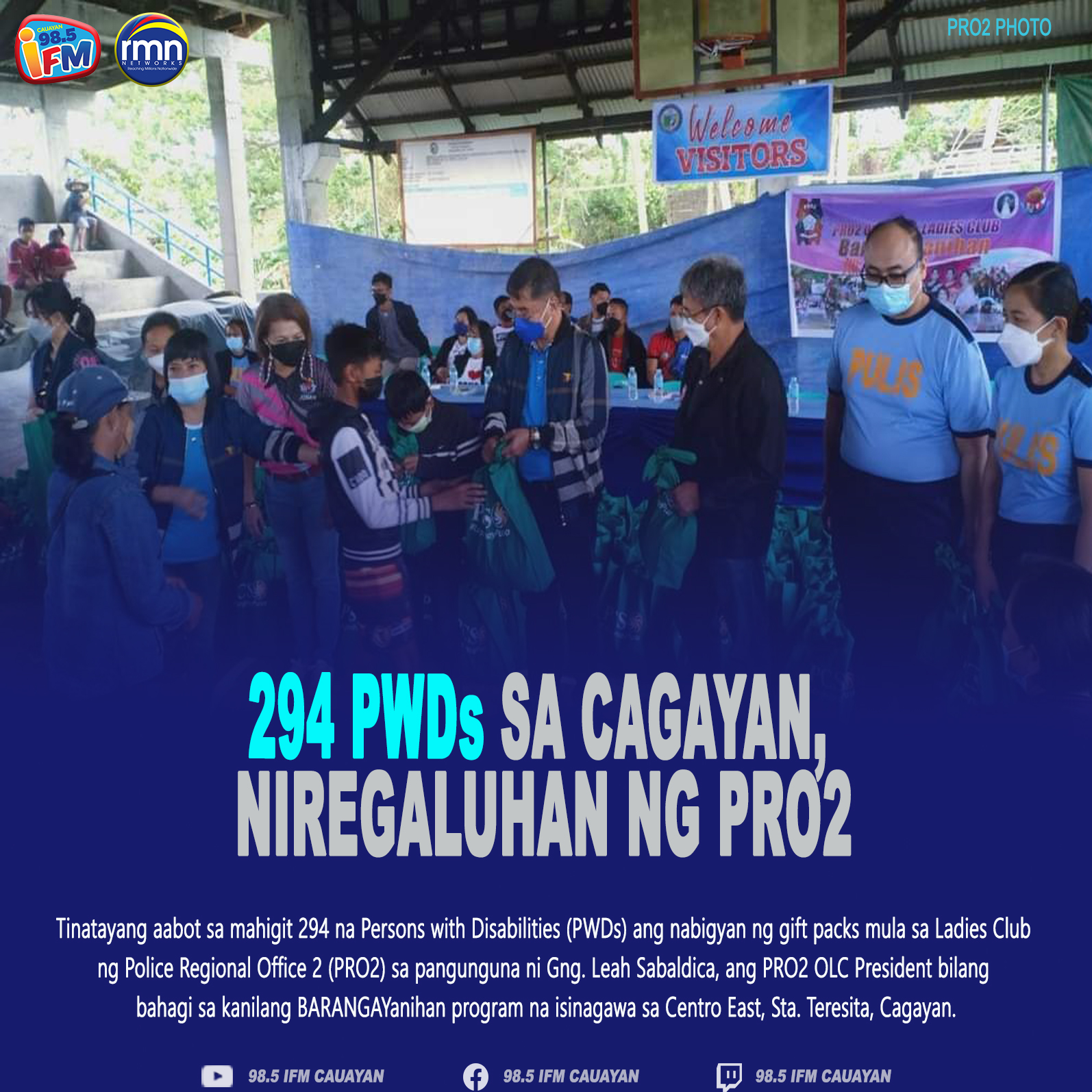 294 PWDs sa Cagayan, Niregaluhan ng PRO2