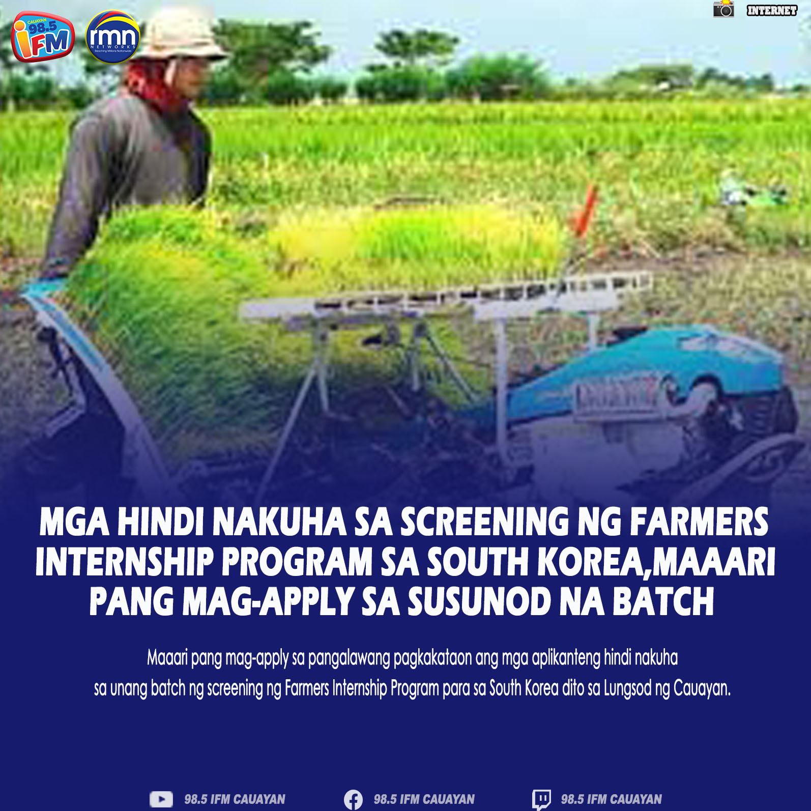 MGA HINDI NAKUHA SA SCREENING NG FARMERS INTERNSHIP PROGRAM SA SOUTH KOREA, MAAARI PANG MAG-APPLY SA SUSUNOD NA BATCH
