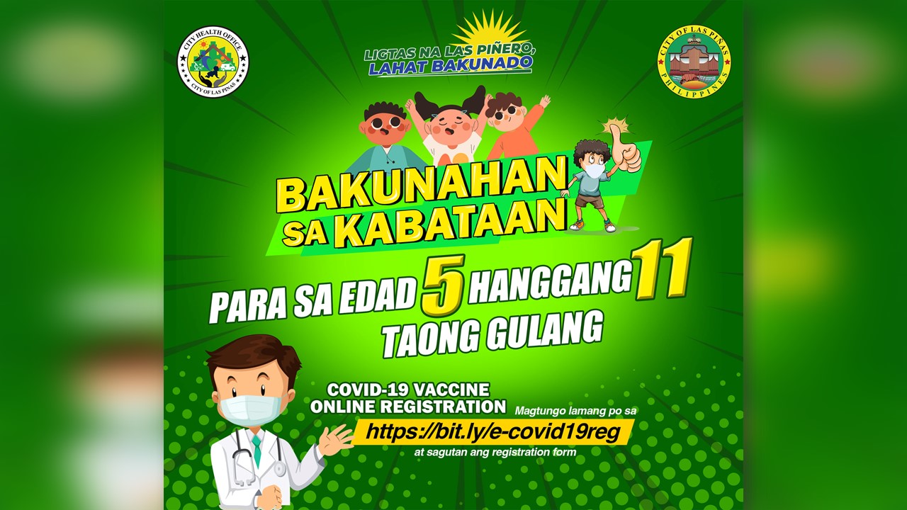 Las Piñas City LGU, muling hinihimok ang mga magulang na iparehistro na ang kanilang mga anak para sa gagawing vaccination program sa mga bata