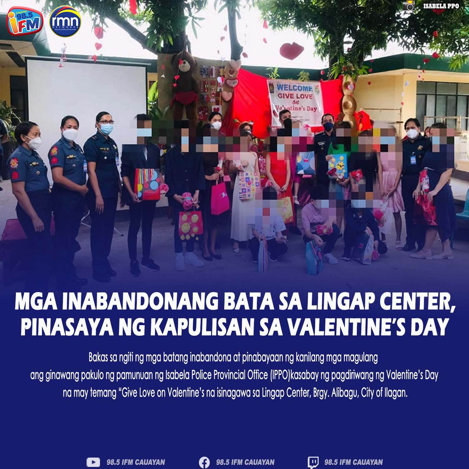 MGA INABANDONANG BATA SA LINGAP CENTER, PINASAYA NG KAPULISAN SA VALENTINE&rsquo;S DAY