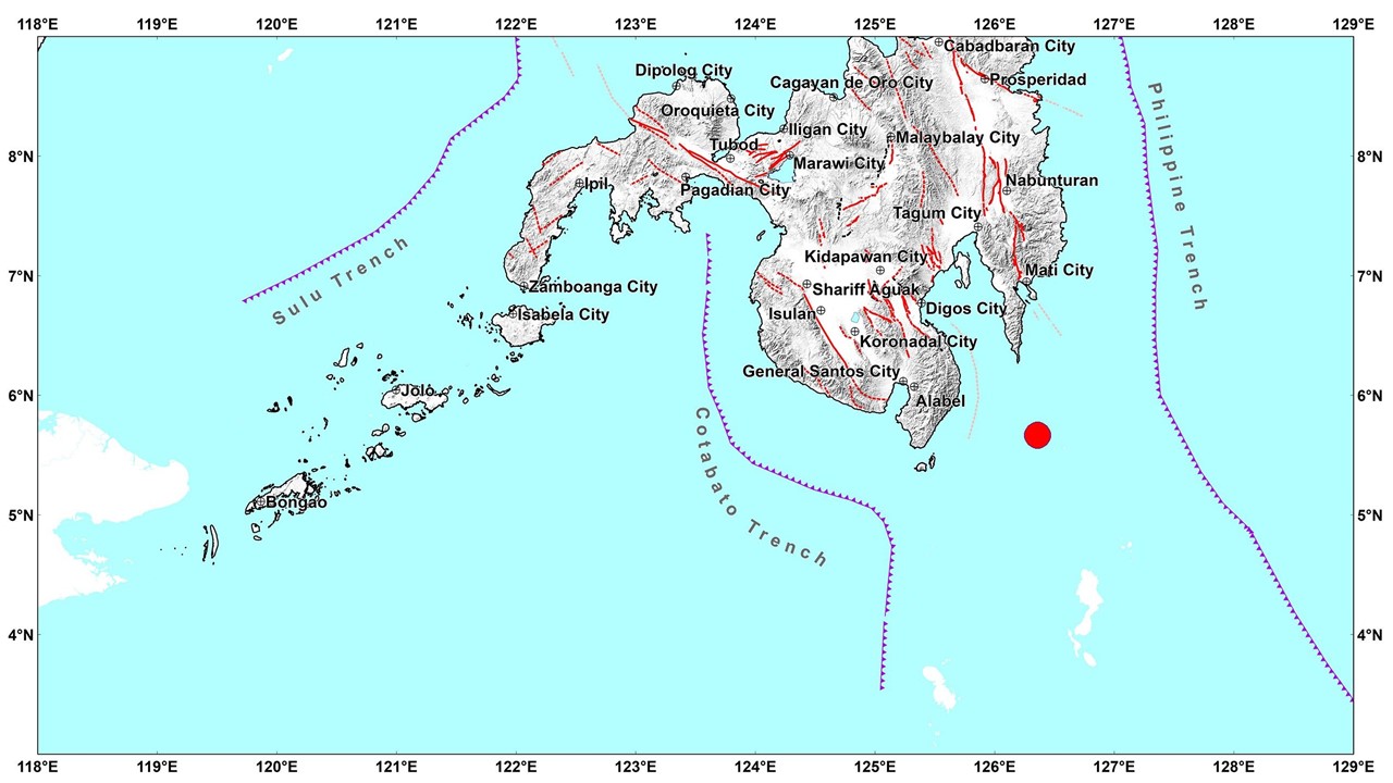 Jose Abad Santos Davao Occidental, niyanig ng 5.3 magnitude na lindol