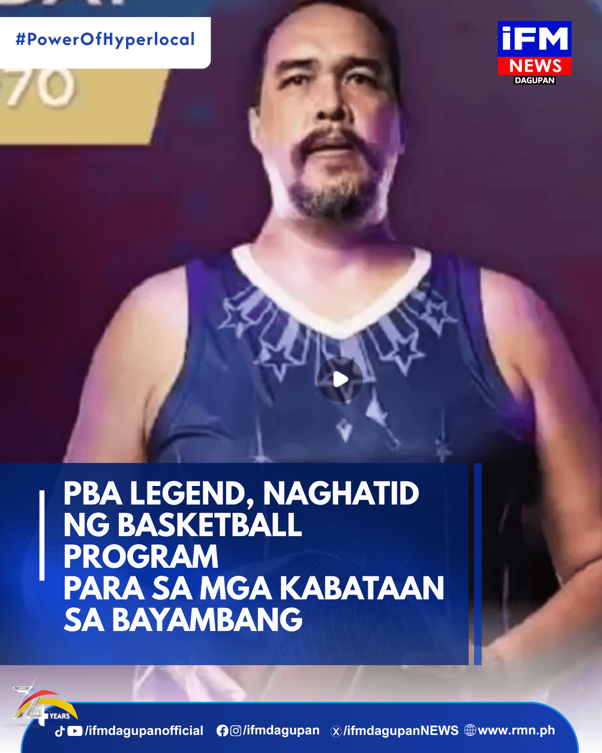 PBA LEGEND, NAGHATID NG BASKETBALL PROGRAM PARA SA MGA KABATAAN SA BAYAMBANG