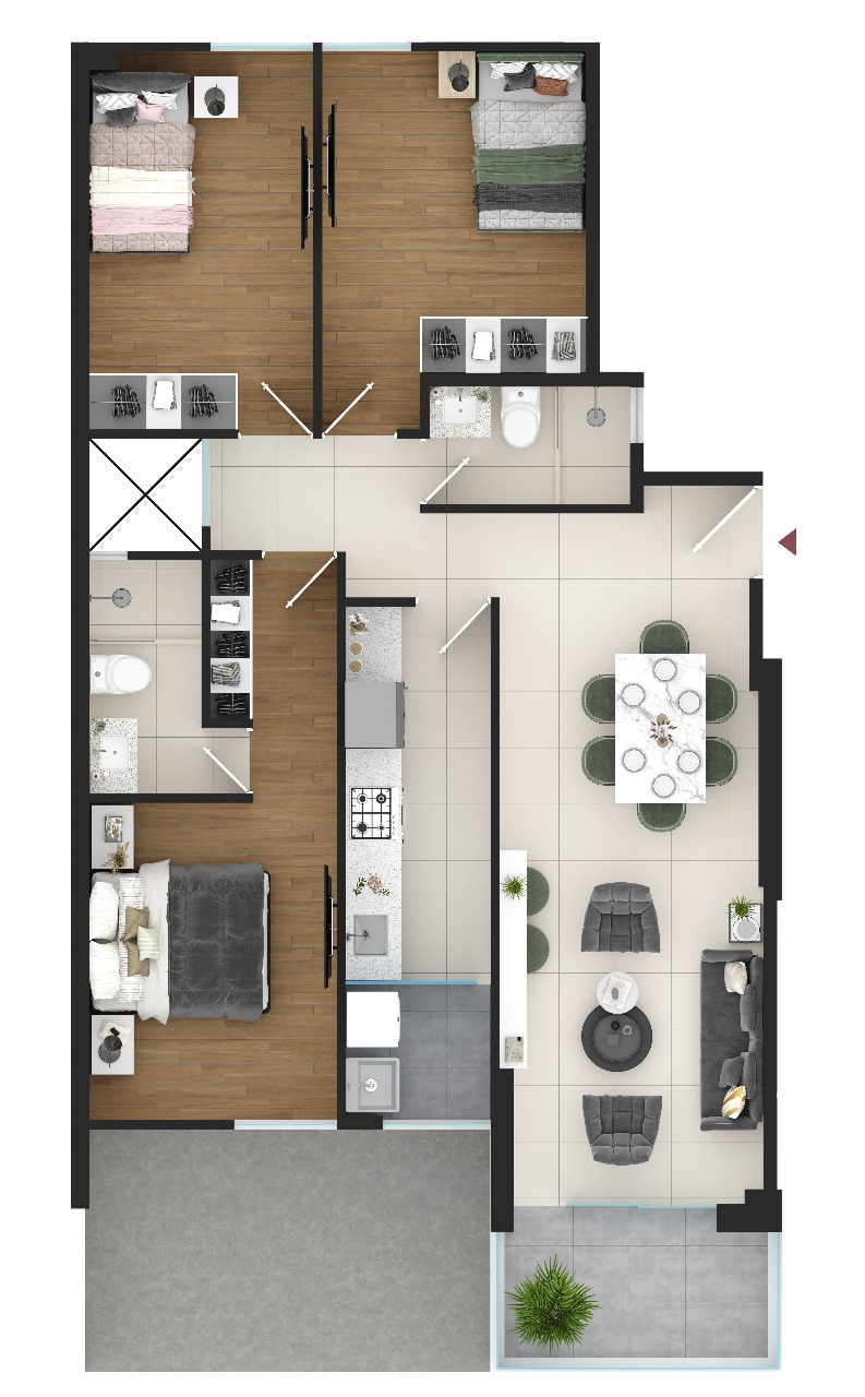 Flat B - Dpto. 102