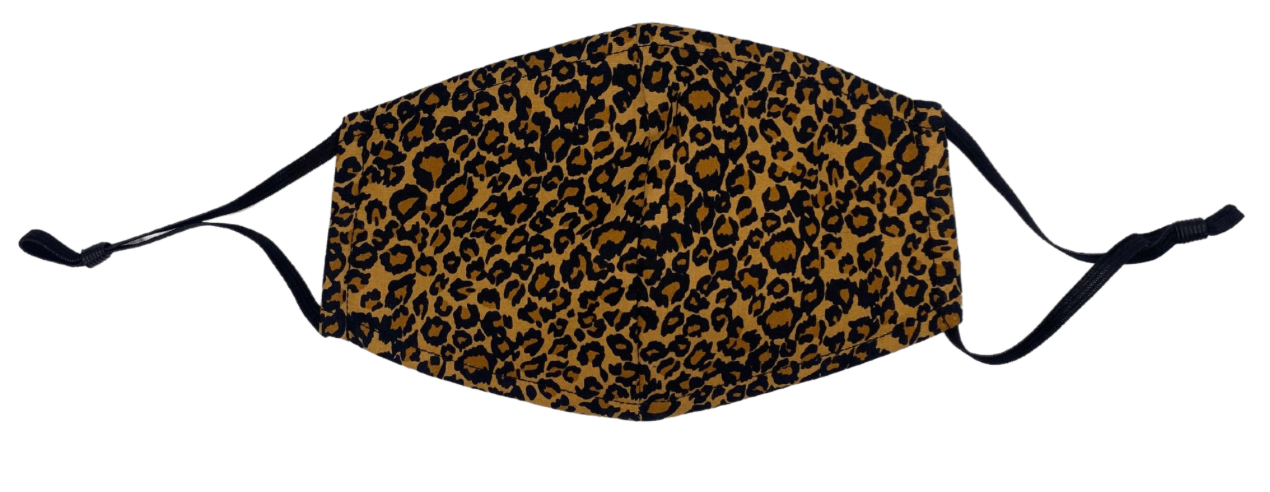 【送料・関税無料/即発可】Leopard Stretch Cotton Face Mask Leopard Print Face Mask with Filter – Germ Freak by DenaTyson