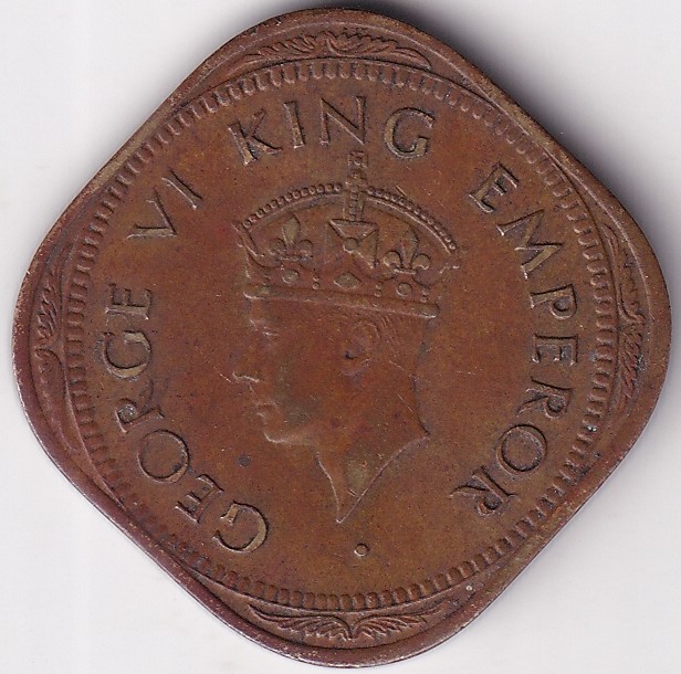 Calcutta Mint of 1945 of Two Annas of Nickel Brass Coin | RN Coins ®