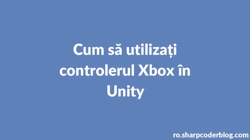 Hoe De Xbox Controller In Unity Te Gebruiken Sharp Coder Blog - Ultra HD Sunset Illustrations for Desktop