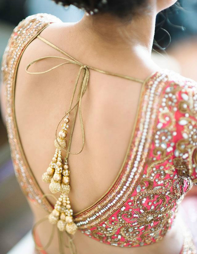 party wear saree blouse neck designs