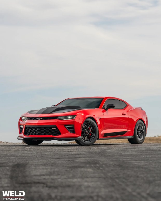 Camaro SS on drag wheels