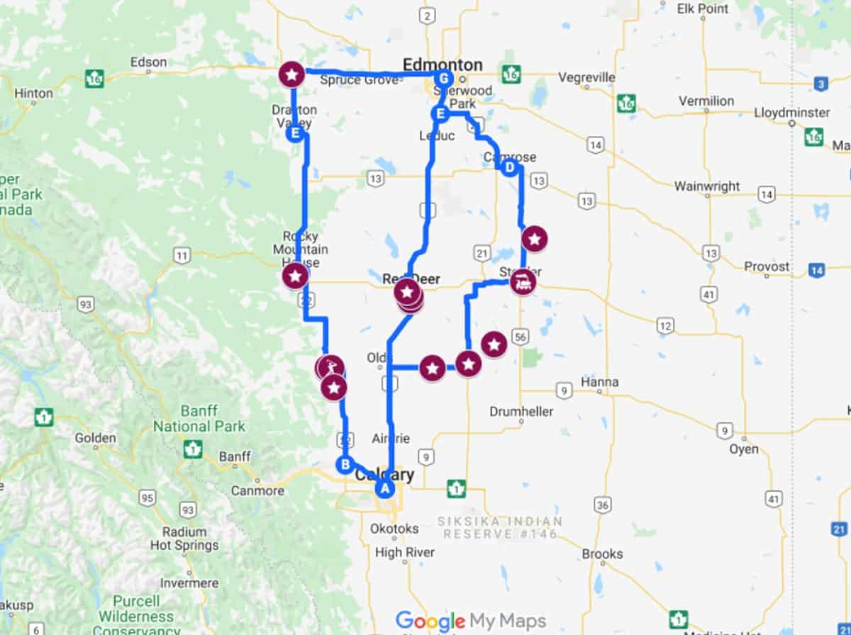 Calgary To Olds Distance At Travis Day Blog Calgary To Edmonton Map 