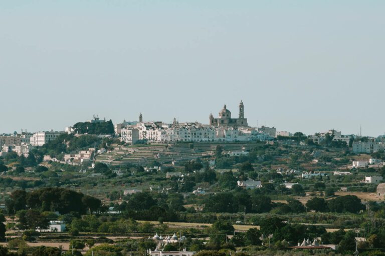 Hilltop Locorotondo Puglia from afar