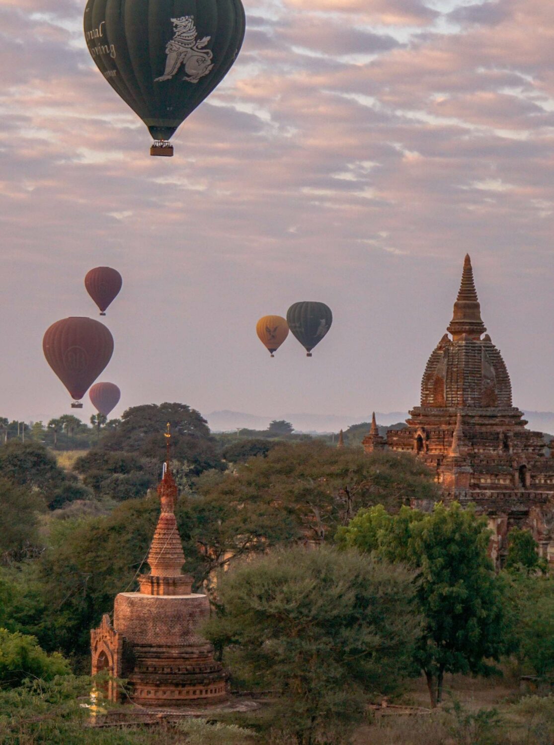 Bagan with hot hair balloons, Myanmar