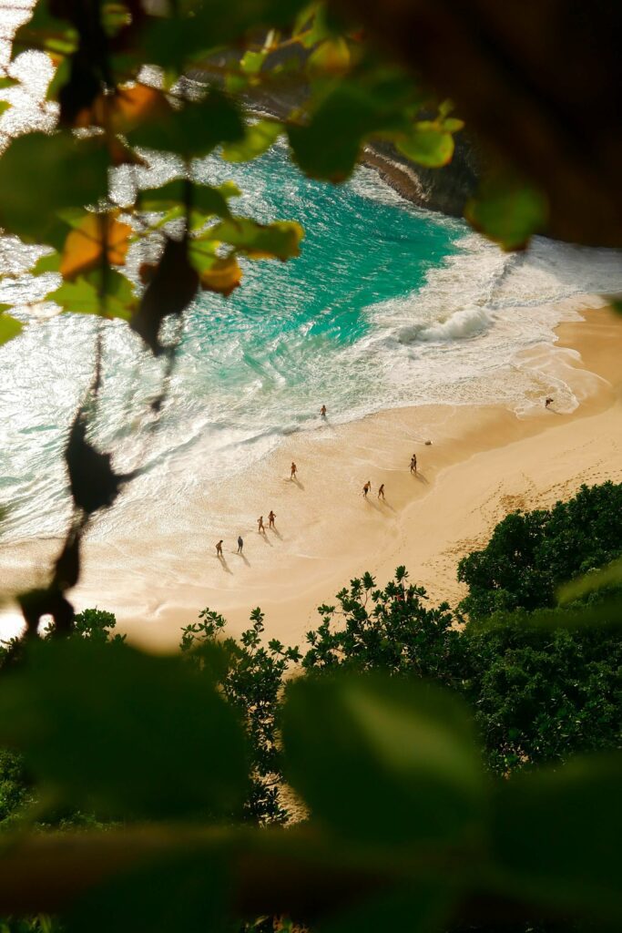 beach in bali from above