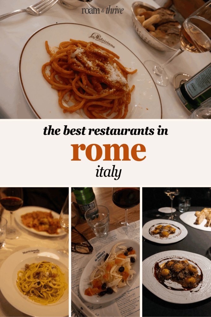 best restaurants in rome italy