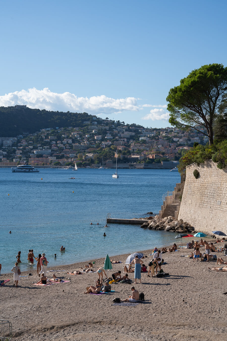 beach on french riviera, Plage Passable, St-Jean-Cap-Ferrat