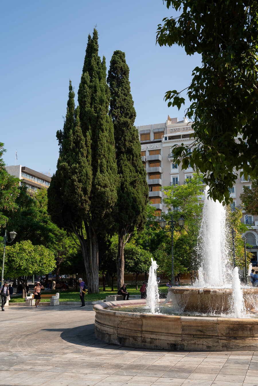 syntagma square with fountain athens