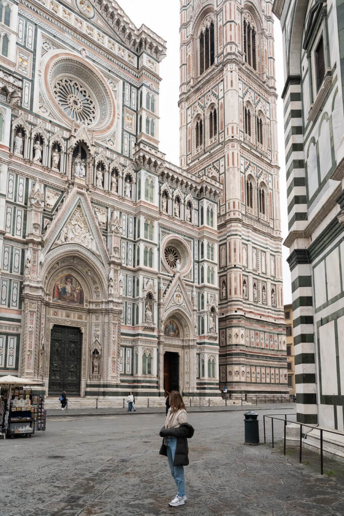 woman, me outside the Duomo in florence italy
