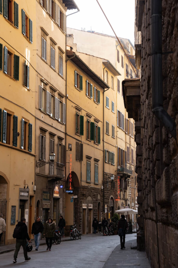 street in the centre of florence italy